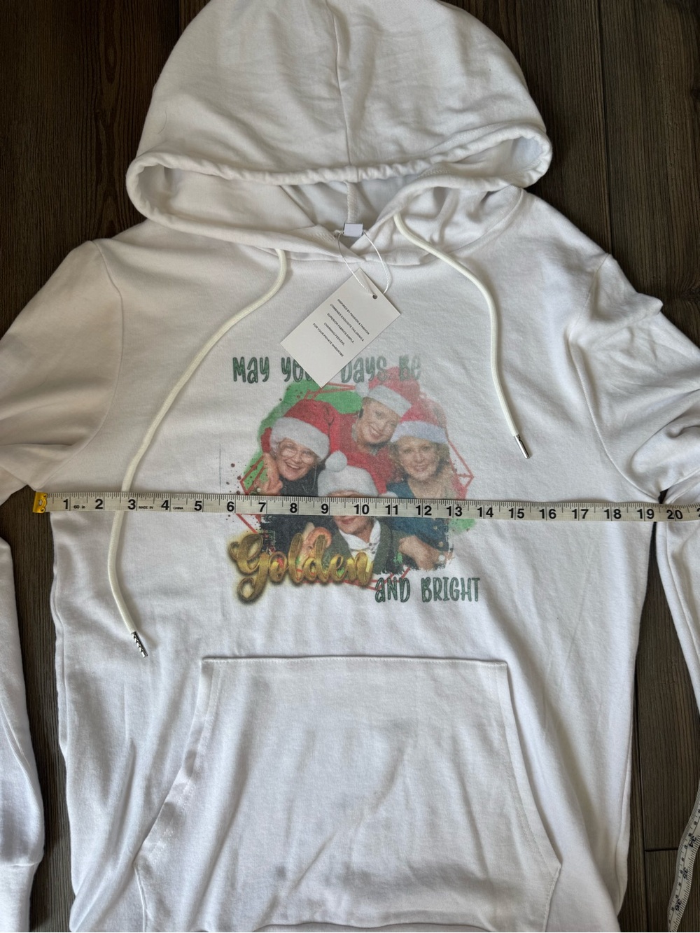 White Holiday Golden Girls soft Crewneck Hoodie Sweatshirt - Picture 5 of 7